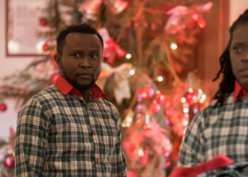 Melissa Kiplagat and Bruce Makau in A Merry X-Mess Kenyan Christmas film on Showmax