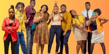 The cast of Kenyan comedy film Sketchy Africans from director Vincent Mbaya