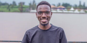 Portrait of Amos Cheruiyot, known as Guzman, a young Kenyan filmmaker and founder of Filmmakers Hangout.