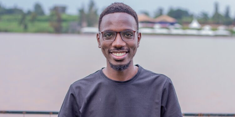 Portrait of Amos Cheruiyot, known as Guzman, a young Kenyan filmmaker and founder of Filmmakers Hangout.