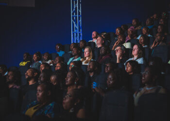 Audience watching The Battle for Laikipia at the opening night of NBO Film Festival in Nairobi.