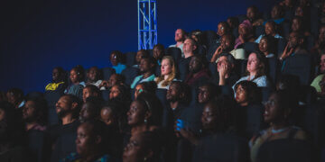 Audience watching The Battle for Laikipia at the opening night of NBO Film Festival in Nairobi.