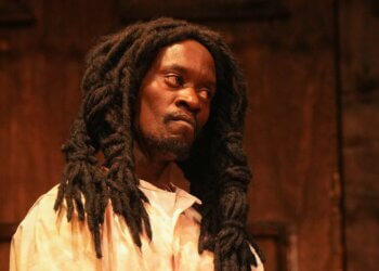 Bilal Mwaura as Dedan Kimathi in The Trial of Dedan Kimathi directed by Stuart Nash.