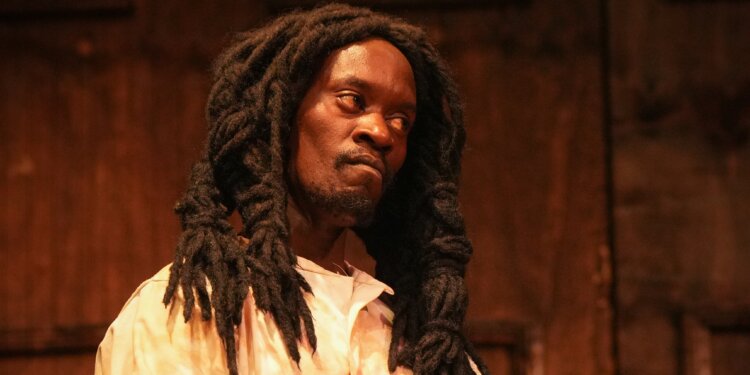 Bilal Mwaura as Dedan Kimathi in The Trial of Dedan Kimathi directed by Stuart Nash.