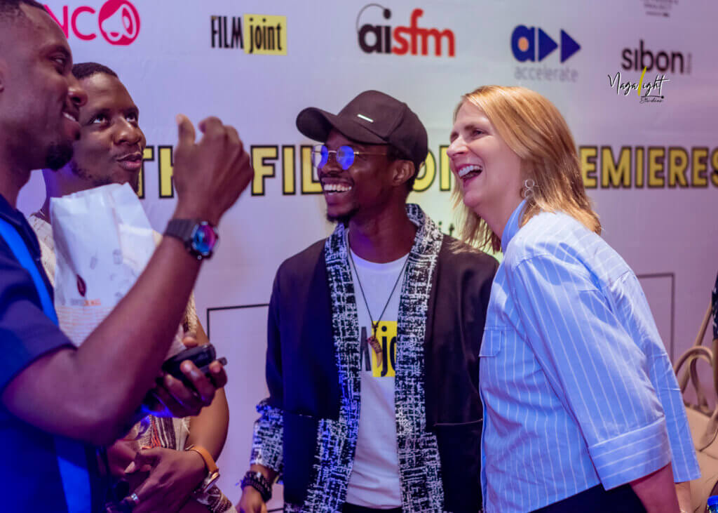 Gbenga Adeoti, co-founder of the African International Short Film Market, at a past Filmjoint event in Lagos, Nigeria.