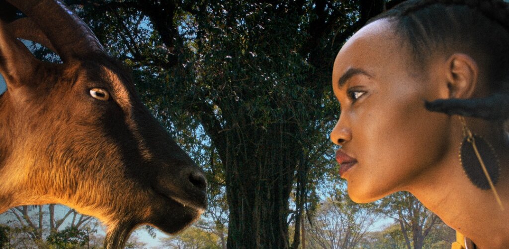 The poster for Kenyan supernatural folk thriller Goat by Judy Kibinge.