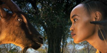 The poster for Kenyan supernatural folk thriller Goat by Judy Kibinge.