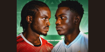 A poster of Tobit Tom and Isaac Juma in the new Citizen TV football drama series Kito.