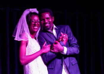 Justin and Sakina Mirichii on stage in 'It Takes Two' from ChemiChemi Palyers.