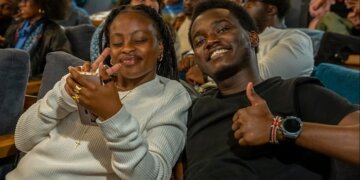 Movie lovers at a past Mini Movie Marathon screening, an alternative screening space for films in Kenya.