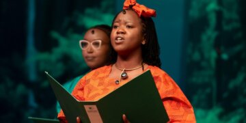 Akinyi Oluoch as Wangari Maathai in Too Early for Birds' Wangari Maathai