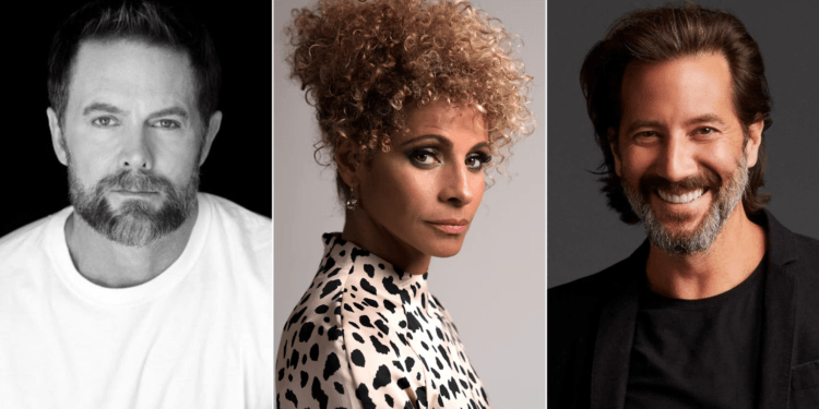 The cast of psychological thriller Bloodwood Garret Dillahunt, Michelle Hurd and Henry Ian Cusick.